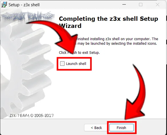مراحل نصب z3x shell 8